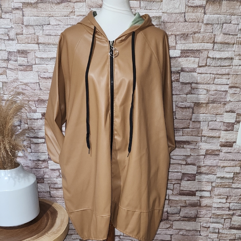New Style Brown Full Zip Hooded  Jacket